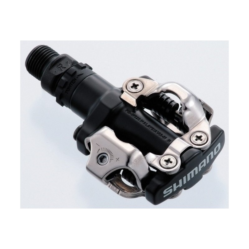 PEDALE SHIMANO PD-M520L, SPD, FARA CATADIOPTRII, INCL. PLACUTE, NEGRU, AMBALAT IND.