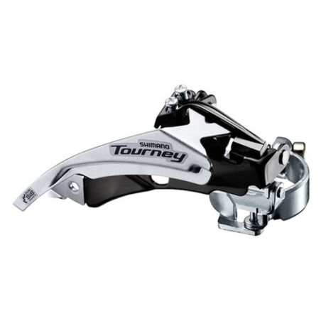 SCHIMBATOR FATA SHIMANO TOURNEY FD-TY500-TS3, TRIPLU, PT. 6/7 VIT. PE SPATE, TOP SWING, TRAGERE DUBLA, COLIER 34.9MM (INCL. ADAP