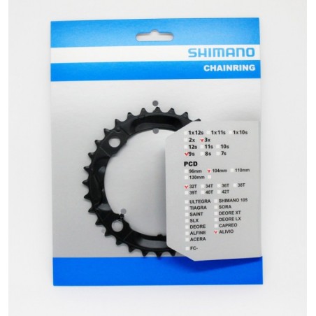FOAIE SHIMANO FC-M430-8 32T & PROTECTIE NEAGRA