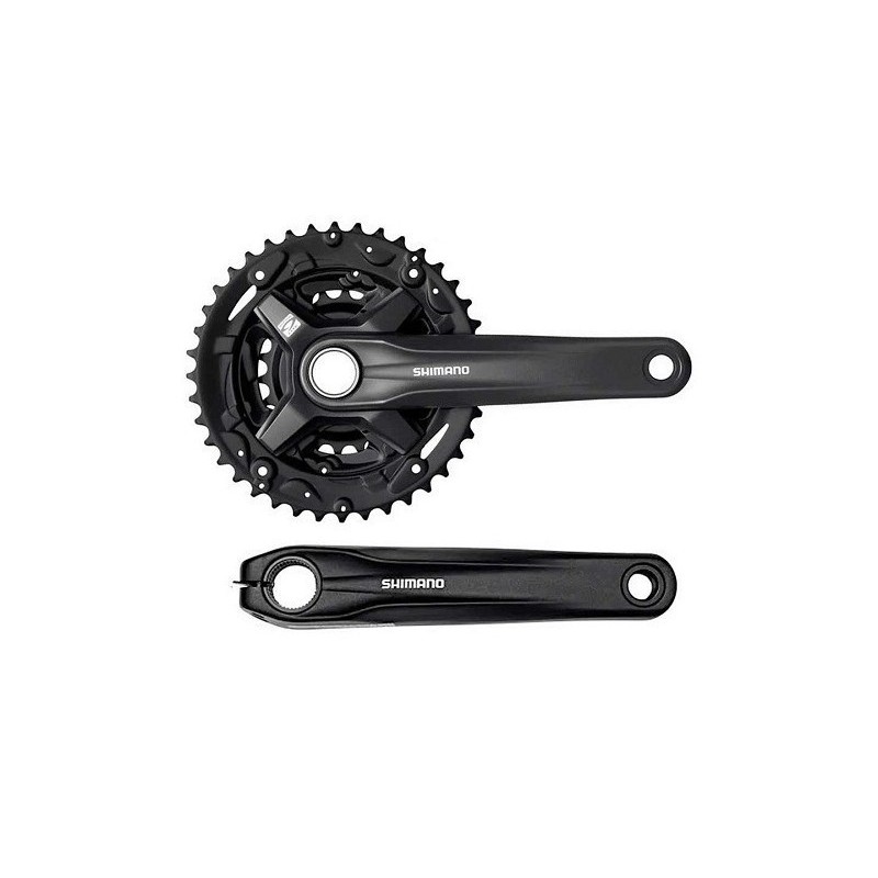 ANGRENAJ PEDALIER SHIMANO FC-MT210-3, PT. 9 VIT., BRAT 175MM, 40X30X22T, FARA CG, 2-PCS FC, FARA BUTUC PEDALIER, NEGRU, AMBALAT