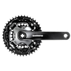 ANGRENAJ PEDALIER SHIMANO TOURNEY FC-TY301, 42X34X24T, BRAT 150MM, PT. 6/7/8 VIT. PE SPATE, FARA CG, COMPATIBIL CHAINCASE, SURUB