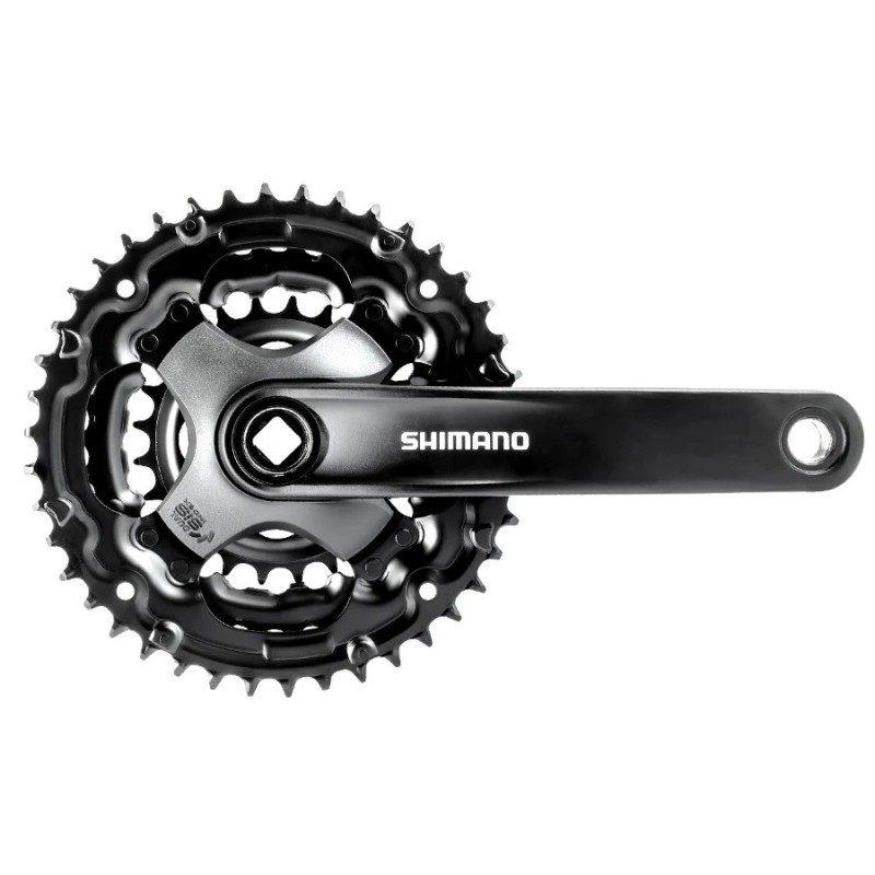 ANGRENAJ PEDALIER SHIMANO TOURNEY FC-TY301, 42X34X24T, BRAT 150MM, PT. 6/7/8 VIT. PE SPATE, FARA CG, COMPATIBIL CHAINCASE, SURUB