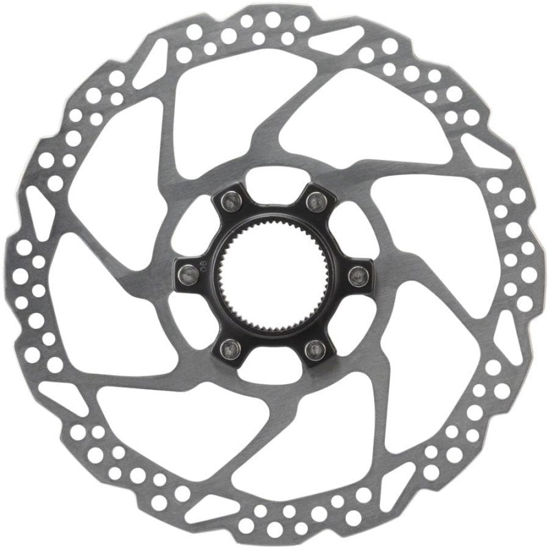 ROTOR PT. FRANA PE DISC SHIMANO SM-RT54-S, 160MM, CU PIULITA CENTER LOCK (CANAL INTERN, NEGRU), NUMAI PT. PLACUTE RESIN, AMBALAT