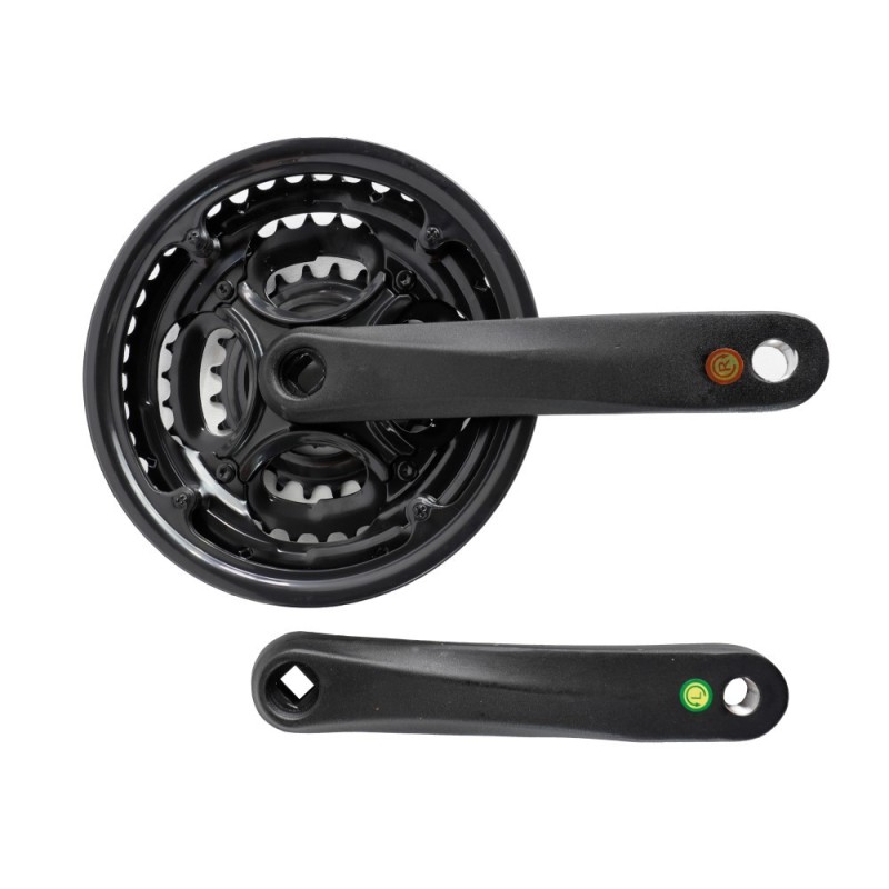 Angrenaj Pedalier Mtb MA-AD43 - Brat 170 Mm, 3 x 6/7 Viteze, 42-34-24T, Negru